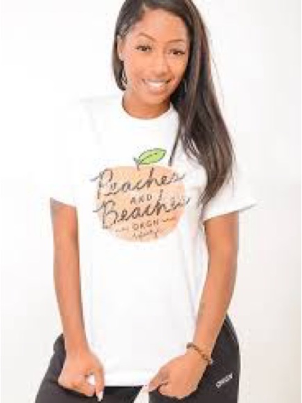 White Peaches & Beaches Graphic Tee